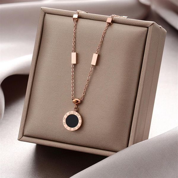 

fashion roman number for woman titanium steel clover pendant necklaces jewelry pendant highly quality 2 style2369, Silver