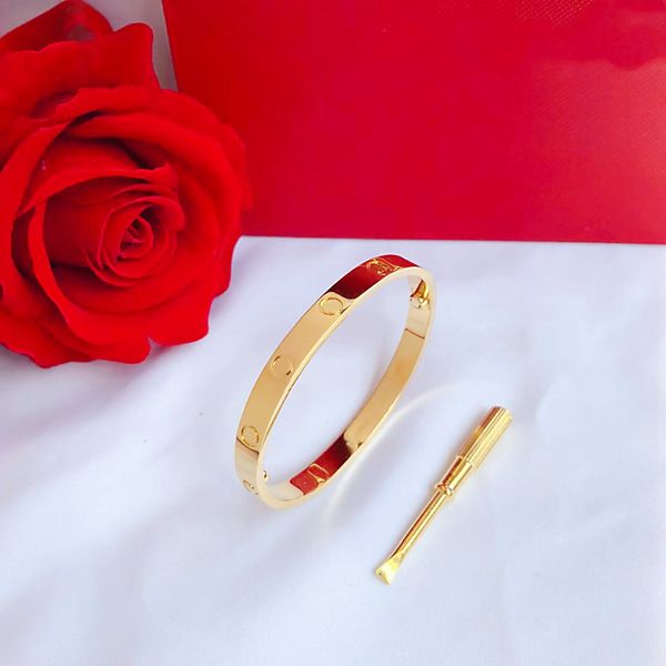 

fashion designer ladies gold bangel bracelets screwdriver bangle valentine's day wedding christmas gifts 316l stainless steel jewelry, Black