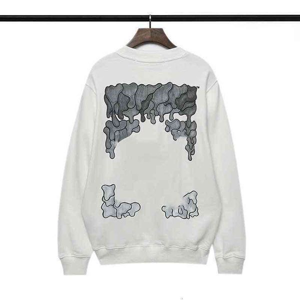 

men's hoodies sweatshirts 2022designer mens hoodie ow fashion dissolving gradient women off offs men couples street striped sweatshirt, Black