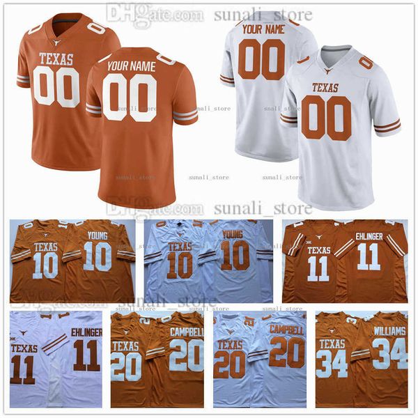 

texas longhorns ncaa college 8 xavier worthy jerseys 5 bijan robinson 11 casey thompson 26 keaontay ingram 24 derrian brown 1 hudson card 27, Black