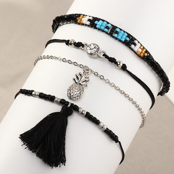 

vintage friendship bracelet for women 2021 handmade woven tassel bracelet embroidery braided bracelets wholesale gifts, Golden;silver