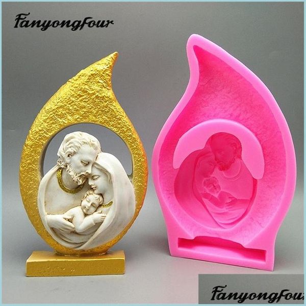 

candles catholic holy family three sile mold fondant cake resin gypsum chocolate candle drop delivery 2021 home garden soif dhypm