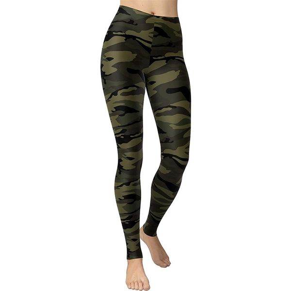 

womens leggings visnxgi elastic skinny camouflage legging spring summer slimming leisure jegging pants 220919, Black