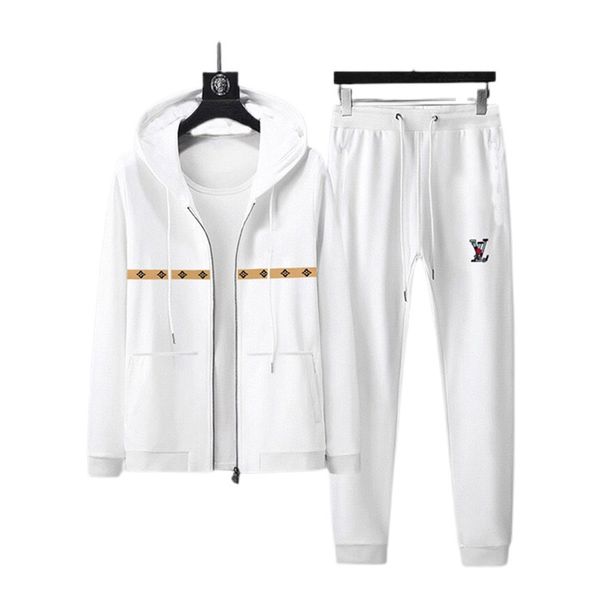 

2022mens tracksuits sweater trousers set designer hoodies streetwear sweatshirts quality sports suit embroidery plush letter decoration size, Gray