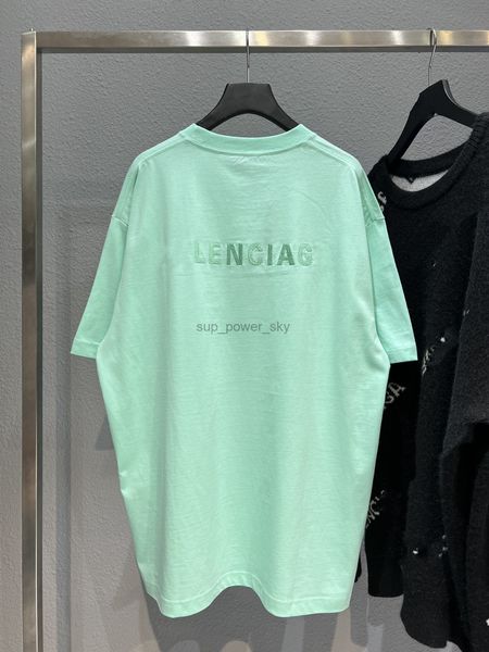 

mens t-shirts designer balencaigass original tee fashion front back embroidery small letters short sleeve t-shirt, White;black