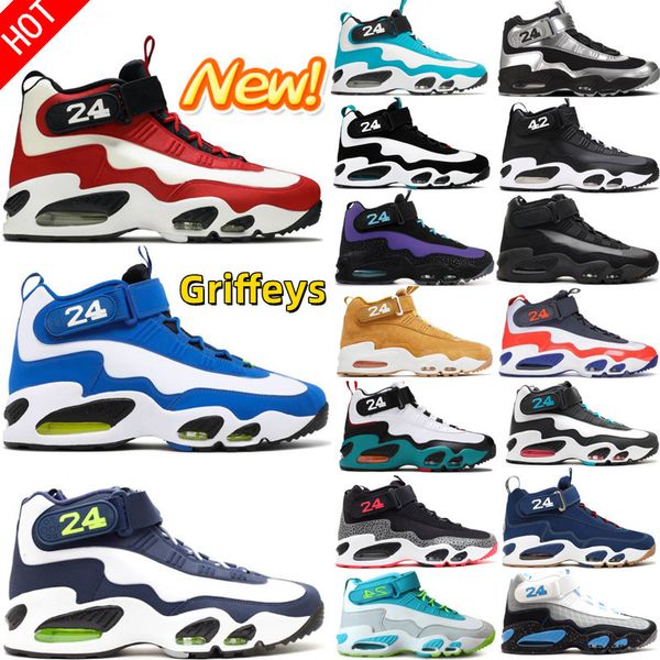 

new penny hardaway griffeys 1 men basketball shoes varsity royal blue black metallic freshwater all star purple venom sweetest swing unc