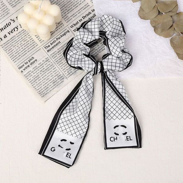 

8x120cm designer letters print floral silk scarf headband for women fashion scarves shoulder tote luggage ribbon head wraps double ribbon la, Blue;gray