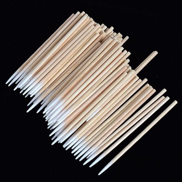 

cotton swabs 100pcs disposable swab lint micro brushes wood buds ear clean stick eyelash extension glue removal tool 220919
