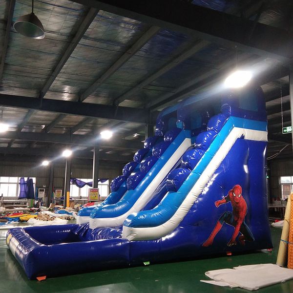 

outdoor games & activities inflatable slide with swimming pool factory price