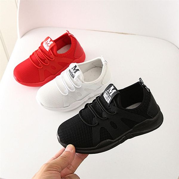 

children infant kids shoes baby girls boys shoes letter mesh sport run sneakers casual shoes239j, Black;red