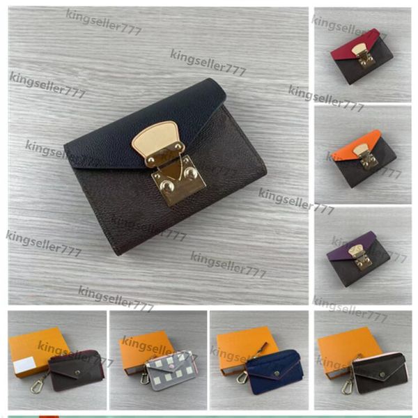 

pallas m67478 wallets women genuine fashion bags leather recto verso wallet designer mini zippy organizer wallet coin purse bag be239g, Red;black