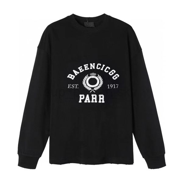 

mens hoodies designer original balencaigass sweatshirts the correct version has been tested the new autumn 2022 printed letters fashion clot, Black