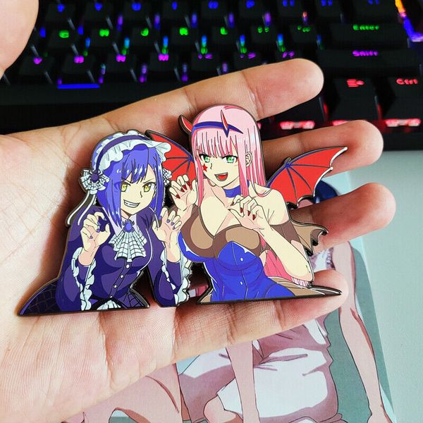 

brooch badge anime favorite in franxx/zero two large size limited metal gifts, Gray