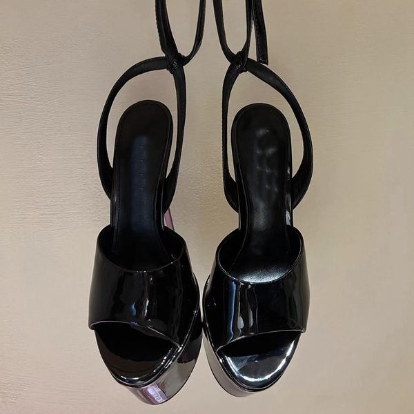 

runway paint ultra slim ladies sandals with waterproof quality of the original single, Black