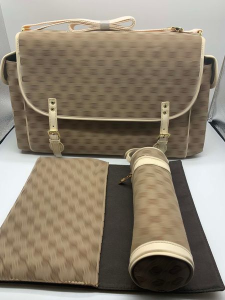 

new brand diaper bags waterproof mummy diapers bag infant baby zipper brown plaid print sale backpack messenger nappy stackers tote inner co