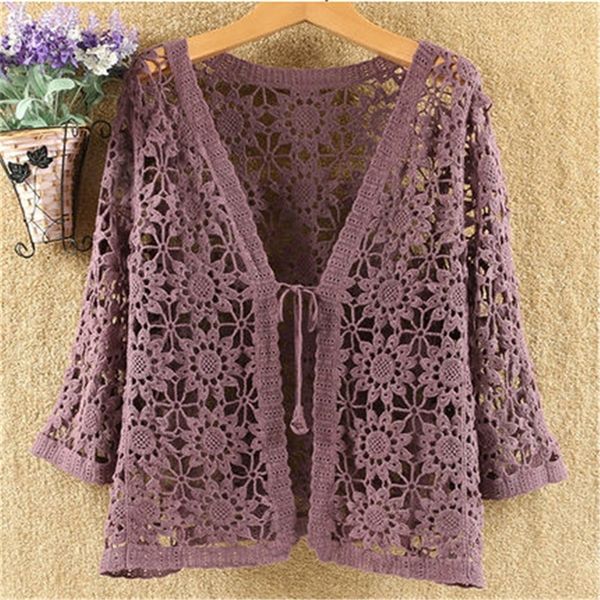 

women's sweaters hollow lace sunscreen cardigan sweater women wide loose air conditioning knitted sweater thin section female spring au, White;black