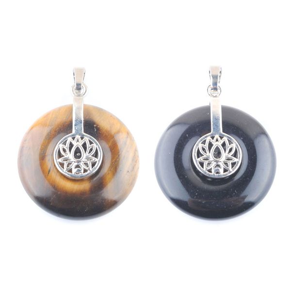 

roundly natural stone pendant crystal amethysts pendants rose pink quartz necklaces jewelry for female women chrismtas bo927, Silver