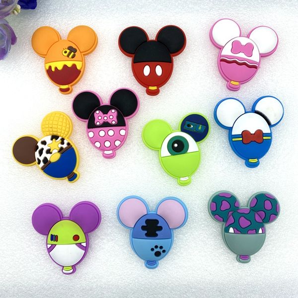 

flatback hair bow figurines hair bows decoration craftsfigurines miniatures 10pcs/lot cutemickey personality balloonrubber cartoon flatback