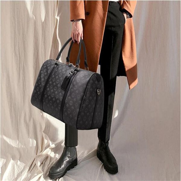 

55cm large capacity women pu leather travel bags keepall famous classical designer men shoulder duffel bag carry on lugga245d