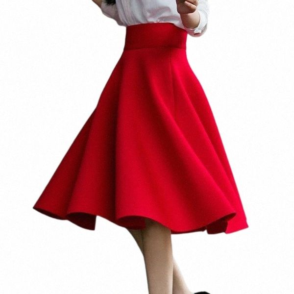 

skirts womens white knee length bottoms plus size skirt high waisted pleated pink black red blue 5xl a4d1#