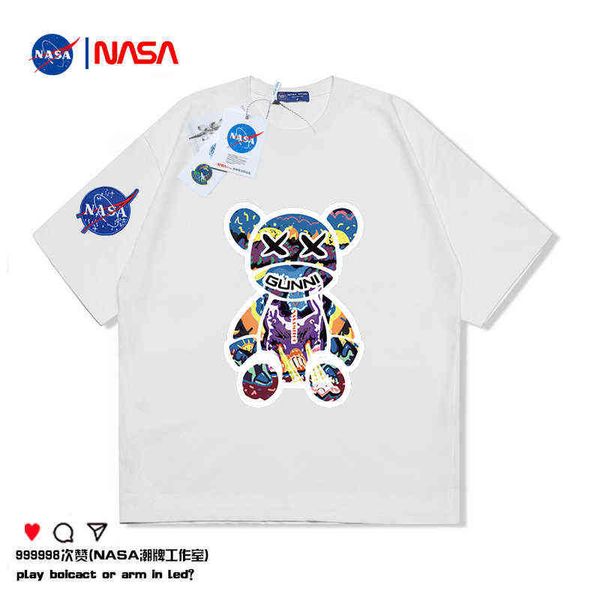 

men's t-shirts joint violent bear short sleeve summer thin korean fashion casual couple, White;black