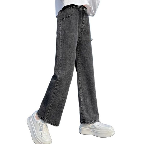 

jeans for girls solid color spring autumn kids casual style clothes 6 8 10 12 14 220919, Blue