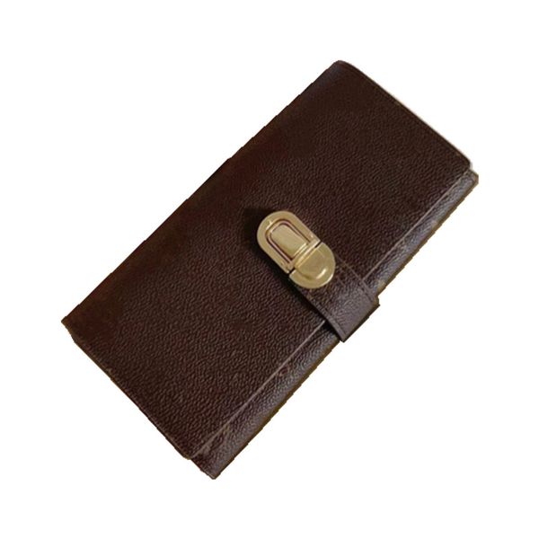 

5a r women's wallet leather brand old flower alphabet original wholesale buckle long coin purse clip classic fashion casual card holder, Red;black