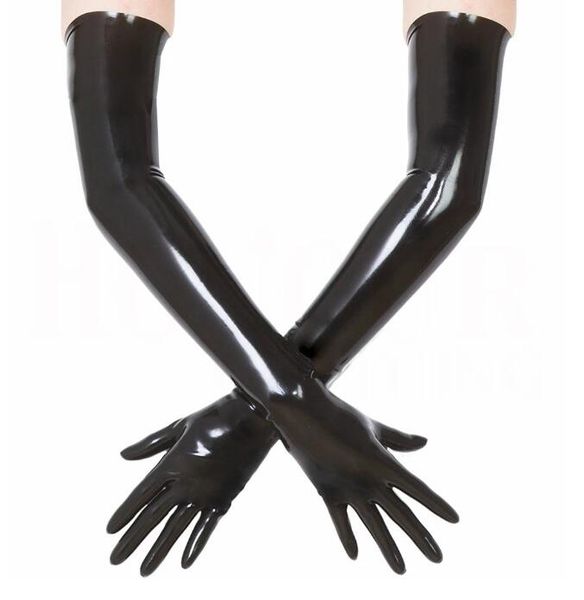 

fashion catsuit costumes pvc faux leather black red opera long gloves fetish