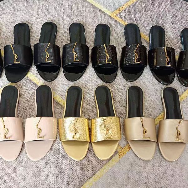 

2022 designer medium heel heeled sandals women shoe quality fashion withalphabet shoes metal buckle slip-on chunky heel outer wear high sand, Black