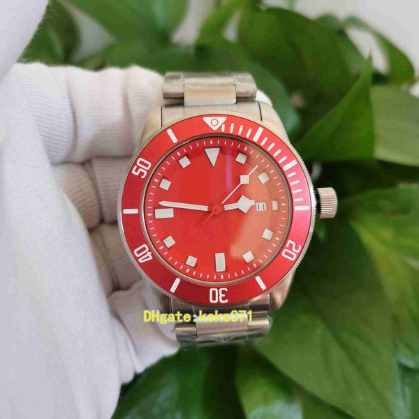 

items watch 42mm pelagos 25600 25600tn sapphire stainless steel red border dial 2813 movement mechanical automatic mens watch watches wristw, Slivery;brown