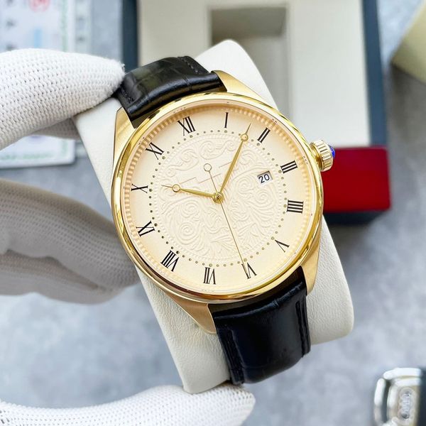 

calatrava mens watch for man automatic mechanical 40mm counter quality official replica wristwatch geneva vintage 085, Slivery;brown