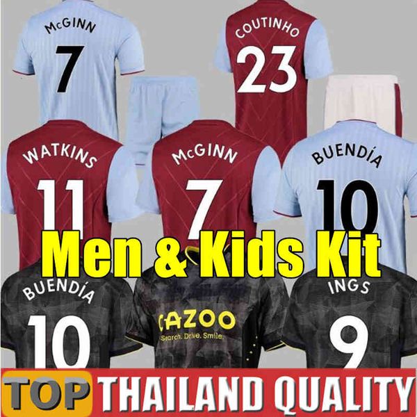 

men's tracksuits 23 kamara soccer jerseys 23 away aston watkins buendia mcginn el ghazi douglas villaes luiz mings coutinho cash diego, Gray