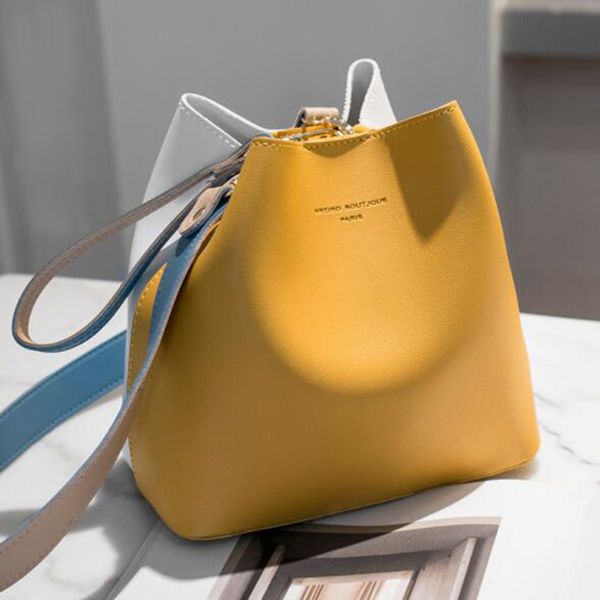 

evening bags fashion women summer bucket pu leather shoulder brand designer ladies crossbody messenger sac 220919
