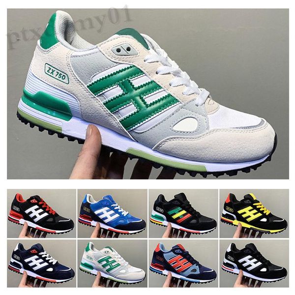 

2020 zx750 shoes sneakers zx 750 mens womens white red blue breathable athletic outdoor sports jogging walking shoes size 36-45 ww07264s, Black;brown