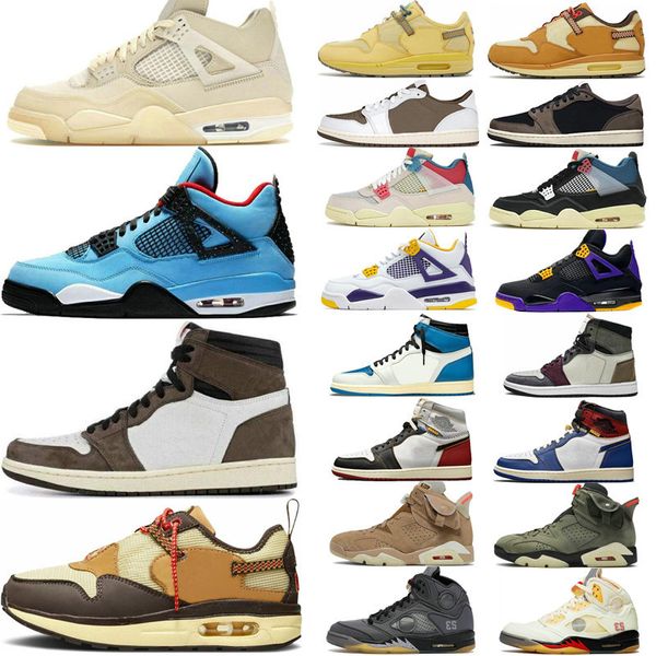 

travis scotts cactus jack 4 4s basketball shoes sail fragment reverse mocha men sports sneakers ts union la nrg lakers home muslin british