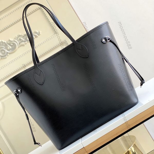

10a tier mirror quality black tote bag medium real epi leather shopping bags luxury designer canvas purse embossed print letter handbag shou
