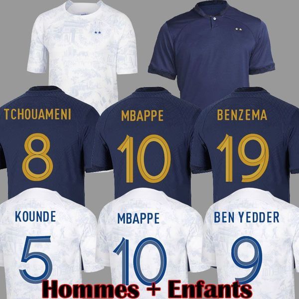 

champion quality world cup mbappe benzema tees soccer jersey france pogba maillot de foot giroud camiseta kante griezmann coman football shi, Black