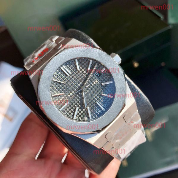 

men-men's watch super quality 41mm 15400 mechanical automatic alloy steel watch with 5 atm waterproof sapphire glass movement, Slivery;brown