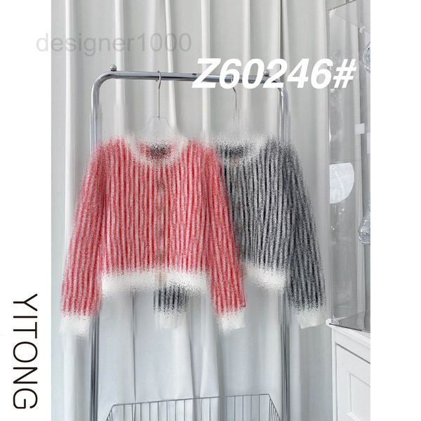 

women's hoodies & sweatshirts designer family 2022 autumn and winter new versatile collar edge ull of jacquard knitted cardigan women z, Black