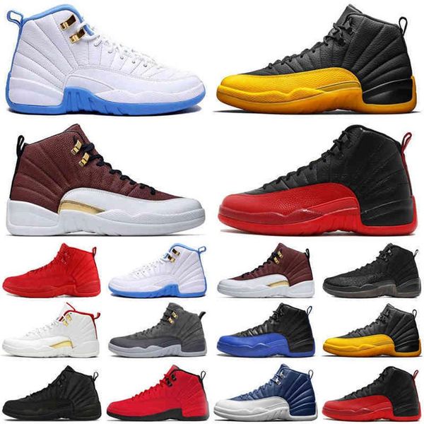 

shoes university gold 12s men basketball shoes indigo chicago reverse flu game taxi sneakers size 7-13262i