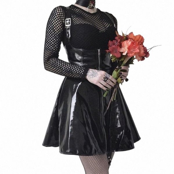 

skirts gothic mini summer womens female skirt above knee length harajuku clothes clothing streetwear women pleated j1hc#, Black