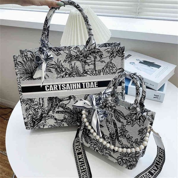 

88% off evening bags clearance sale designer pearl chain hand monet garden oil painting tote women large capacity small square