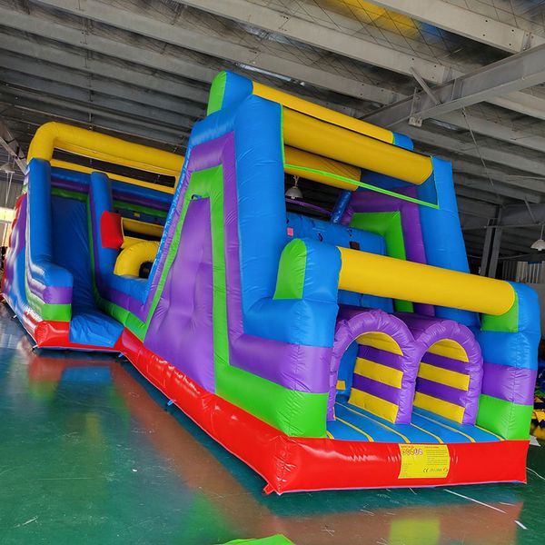 

outdoor games & activities customized pvc inflatable obstacle course jumping bounce game detachable and segment