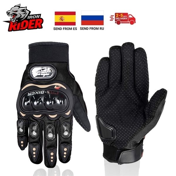 

five fingers gloves motorcycle men wearable moto motocross motorbike breath mesh touch screen racing biker protective gears glove 220920, Blue;gray