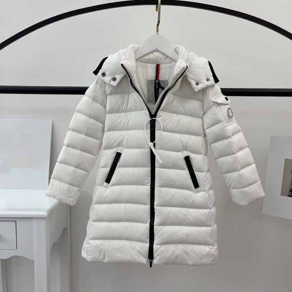 

kid designer down coat kids coats baby clothes hooded thick warm outwear 2022 girl boy girls designers long a-shaped zipper jackets, Blue;gray