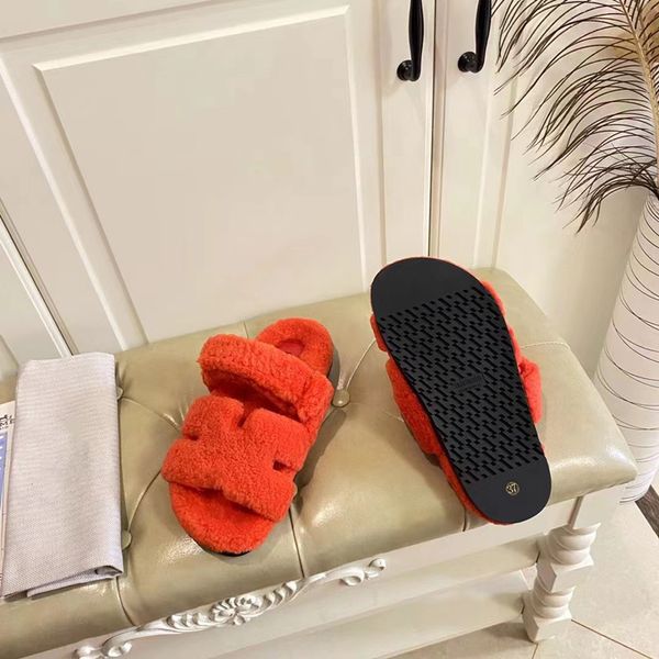 

new towel shoes classic teddy slippers leather outsole full package-05, Black