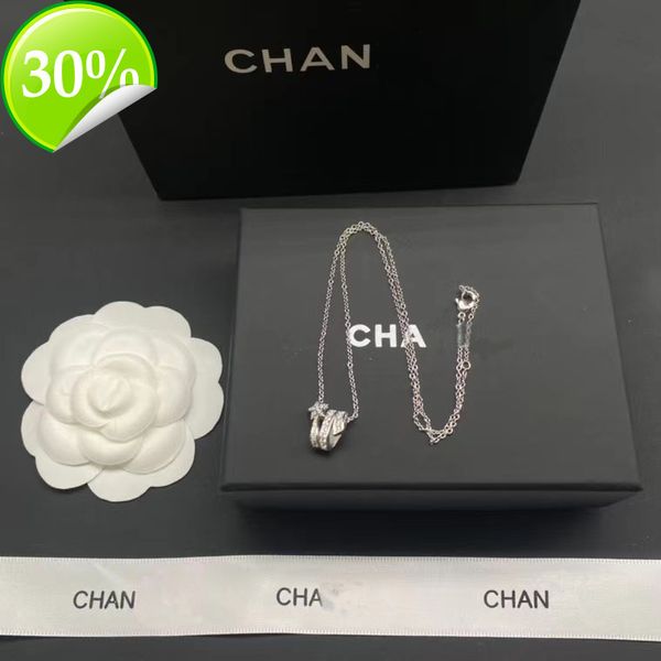 

designer women's fashion necklaces xiang jia does not fade ins six star small fragrance necklace personality net red clavicle chain pen, Silver