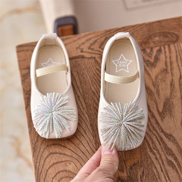 

sneakers spring autumn kids girls tassels pu leather princess shoes 220920, Black;red