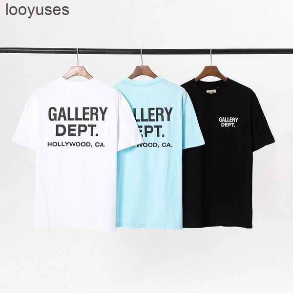 

shirts dept 2022 galleryss t tee designer gd high street small clear fashion brand letter printing short sleeve, White;black