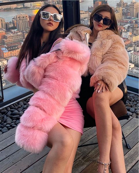 

women faux leather winter imitation fox fur hooded fur coat casual fashion street multi-color solid colour long sleeves coats size s/m/l, Black